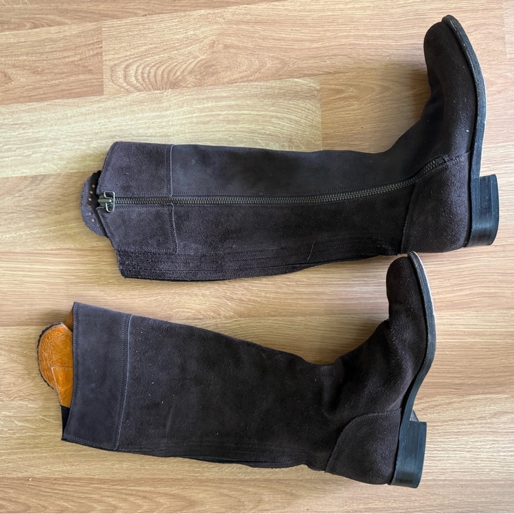 Fairfax & Favor Regina Dark Brown Suede Knee-High Boots